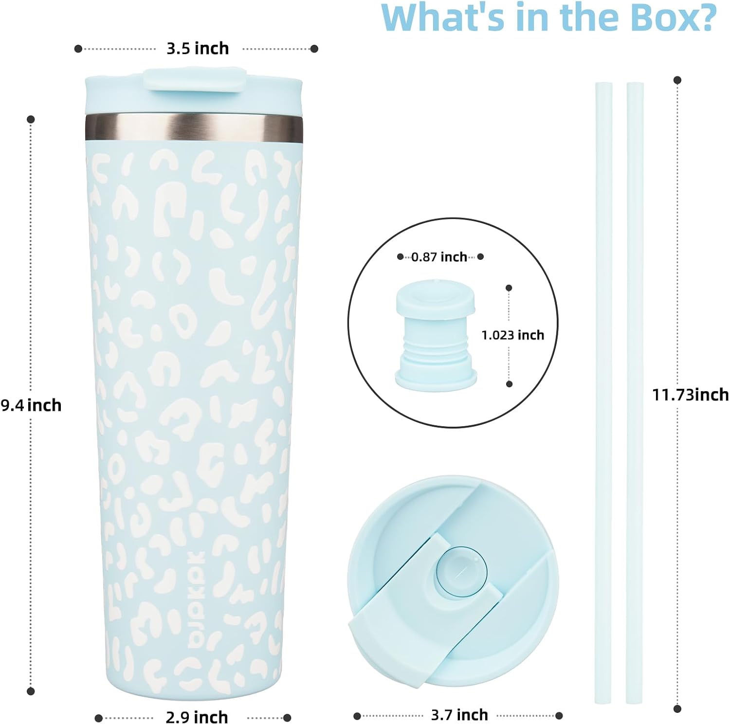 BJPKPK 30 oz Coffee Tumbler with Straw, Insulated Stainless Steel Cup