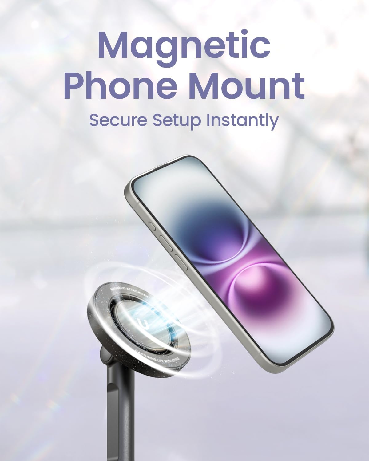 KraftGeek Magnetic Phone Tripod for iPhone, JustTap Tripod for MagSafe
