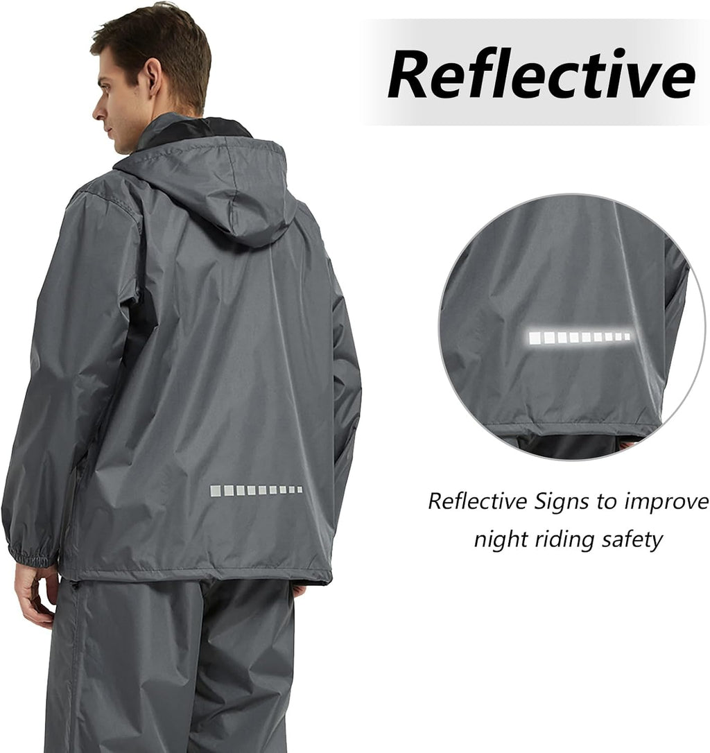 Rain Suits for Men Women Waterproof Lightweight Hooded Breathable Rain Gear Raincoat for Fishing Hiking Cycling