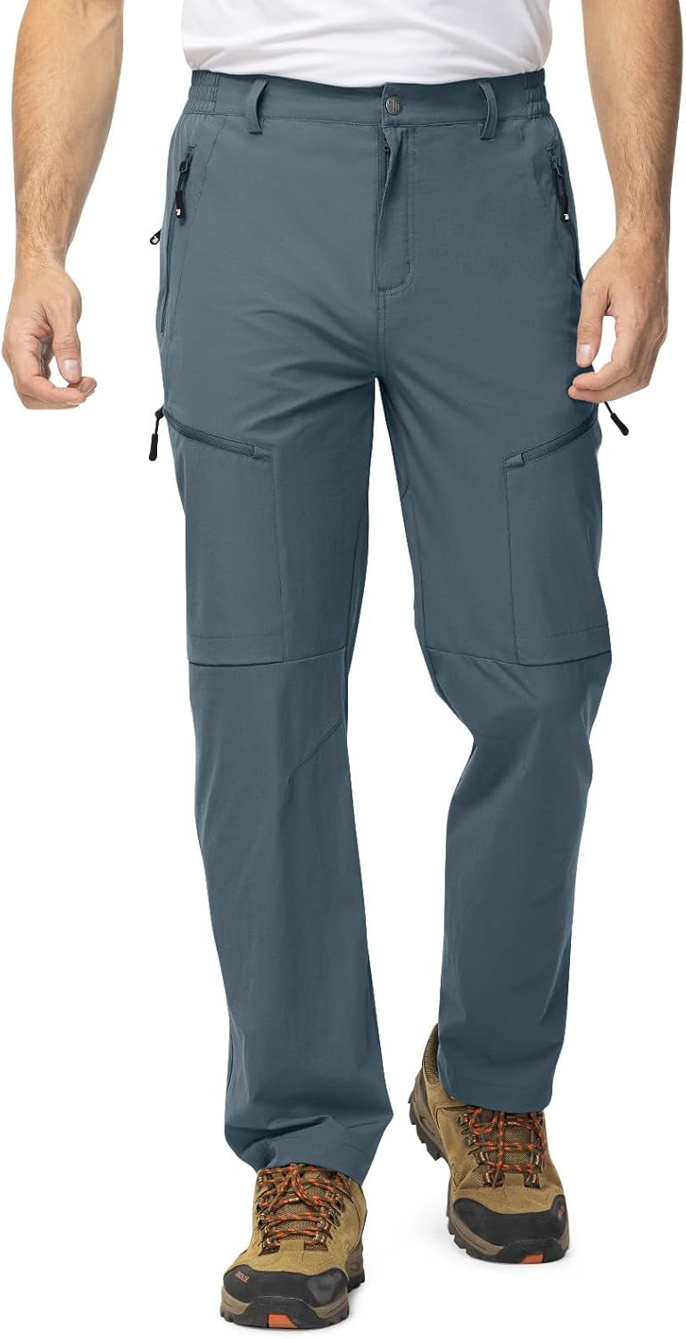 TBMPOY Mens Hiking Pants Lightweight Water Resistant Travel Outdoor Fishing