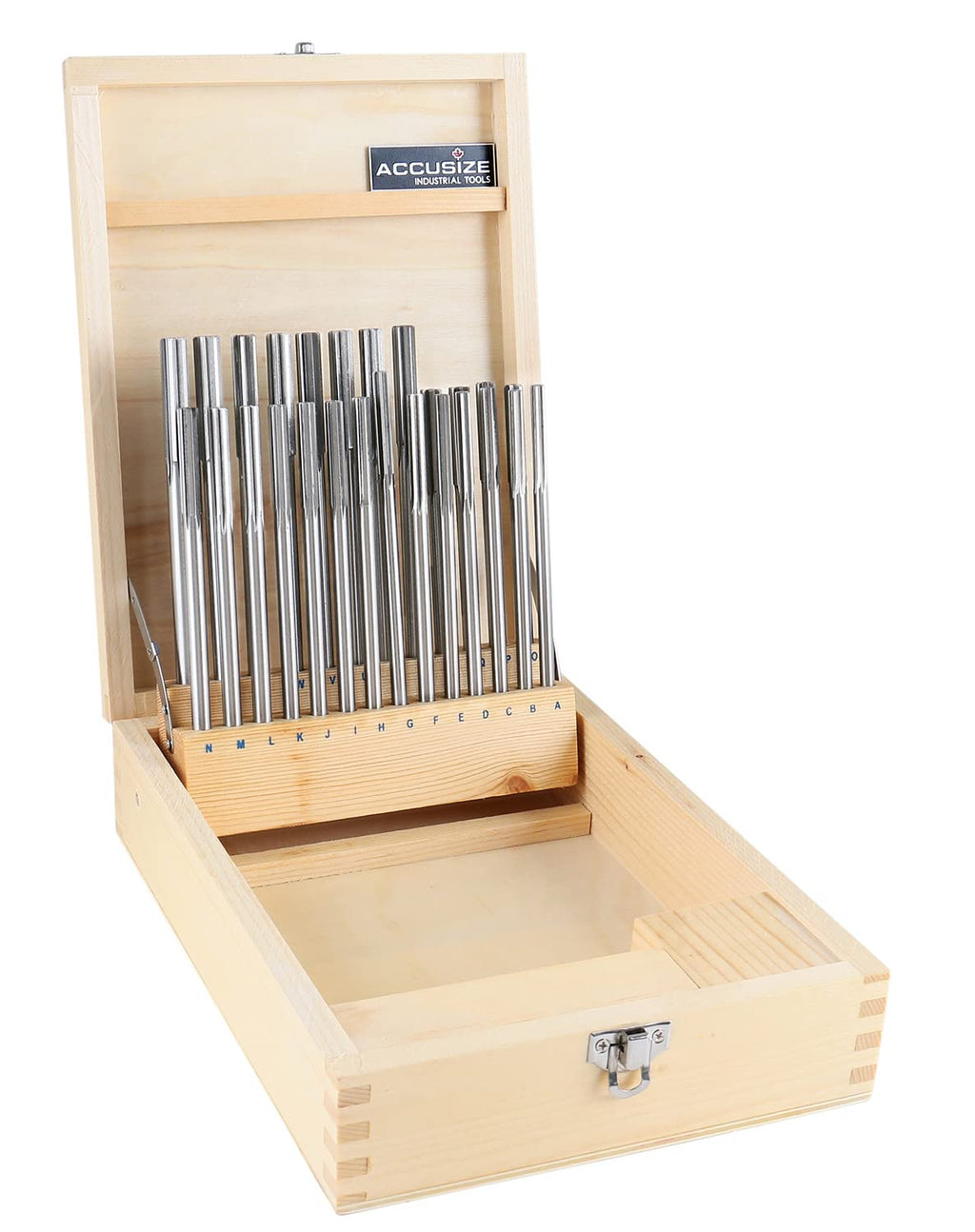 Accusize HSS Chucking Reamer Set Letter Size A to Z, 5500-SL00