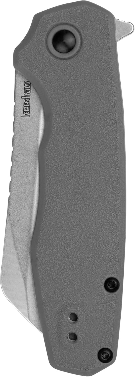 Kershaw Wharf Pocket Knife, Gray, 2.8 Inch Cleaver Blade