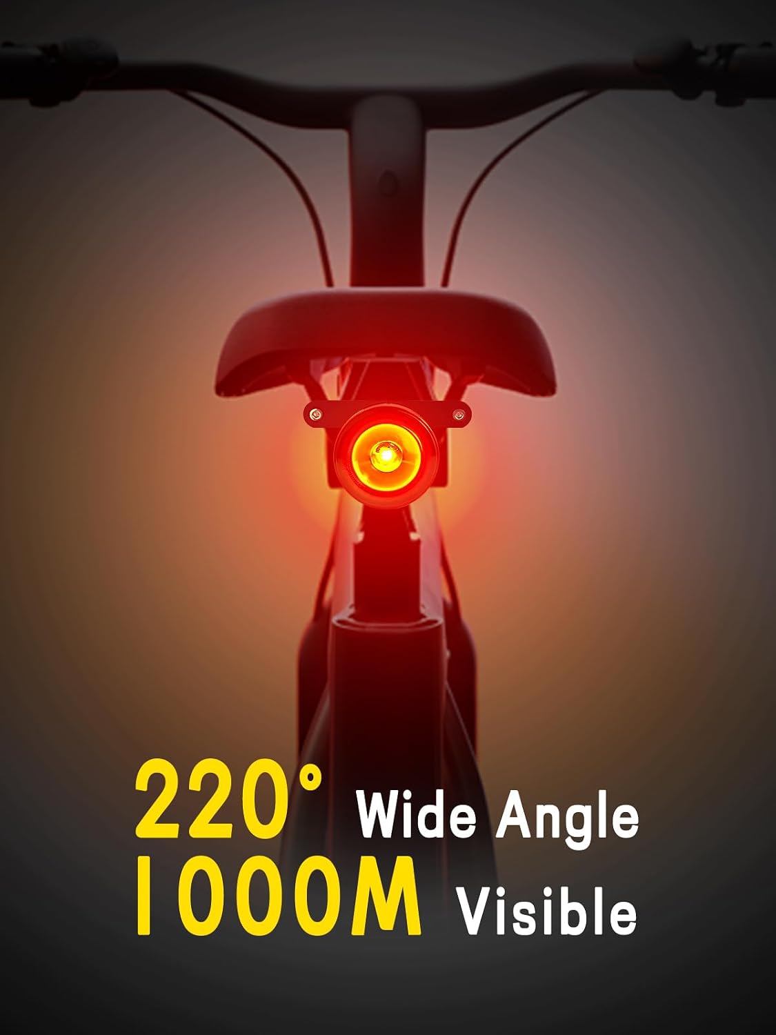 Variable Brightness Bike Tail Light with Dual-Button Control