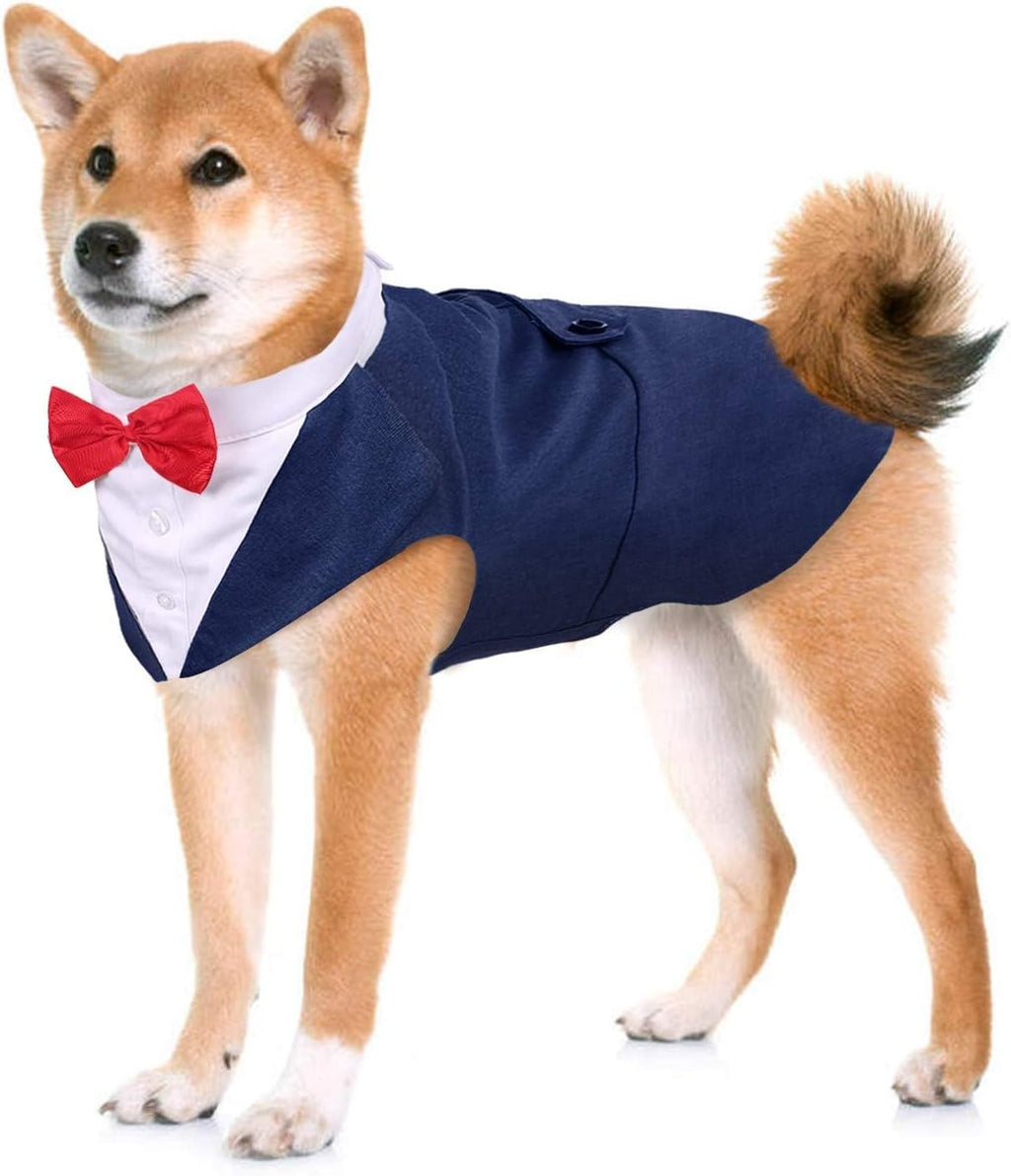Kuoser Dog Tuxedo, Dog Suit and Bandana Set, Dogs Costume with D-Ring