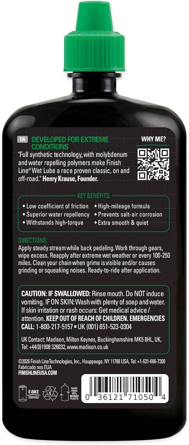 Finish Line Wet Bike Chain Lubricant 8 fl oz