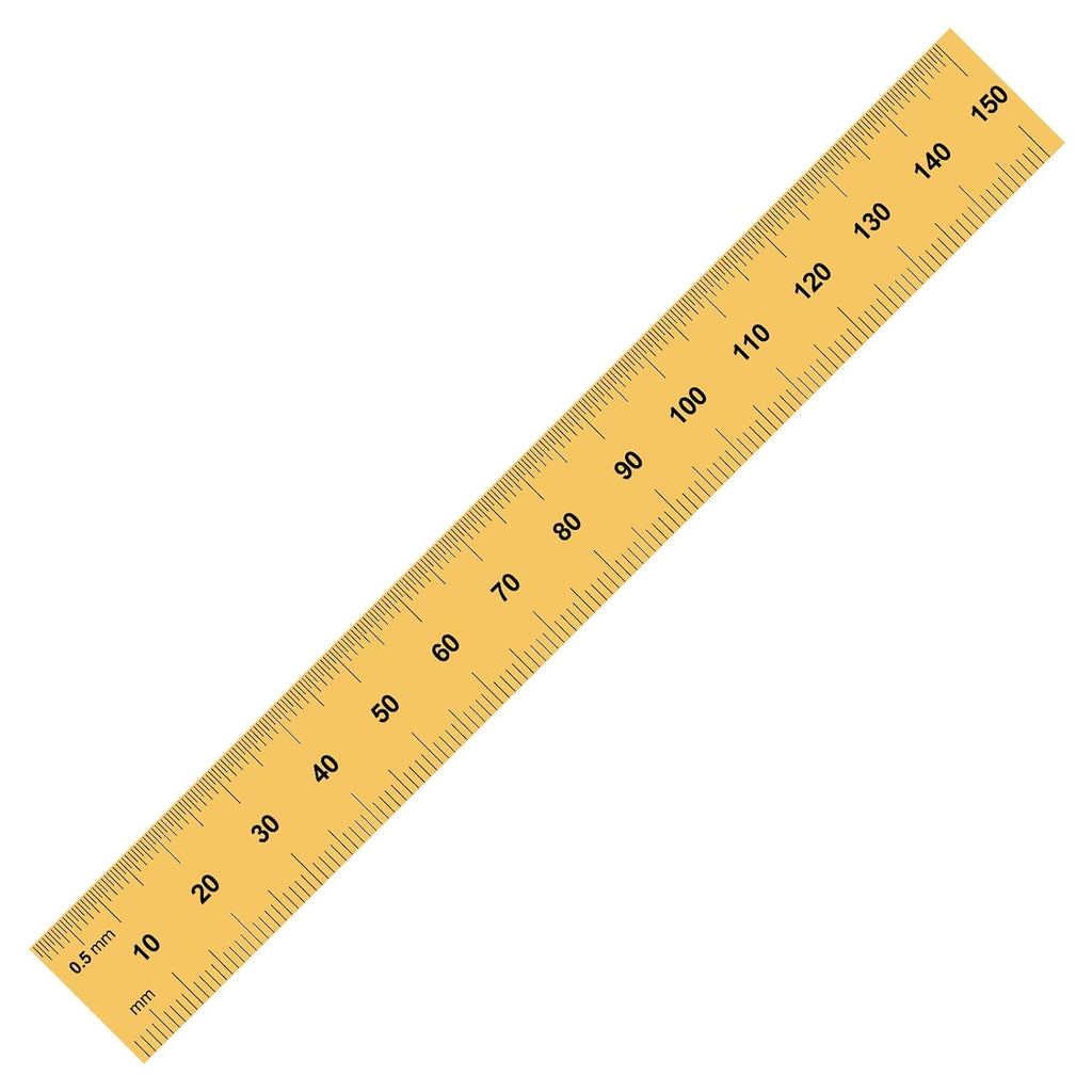 PEC Tools 6"/150mm TiN Coated Metal Ruler, Rigid, English & Metric