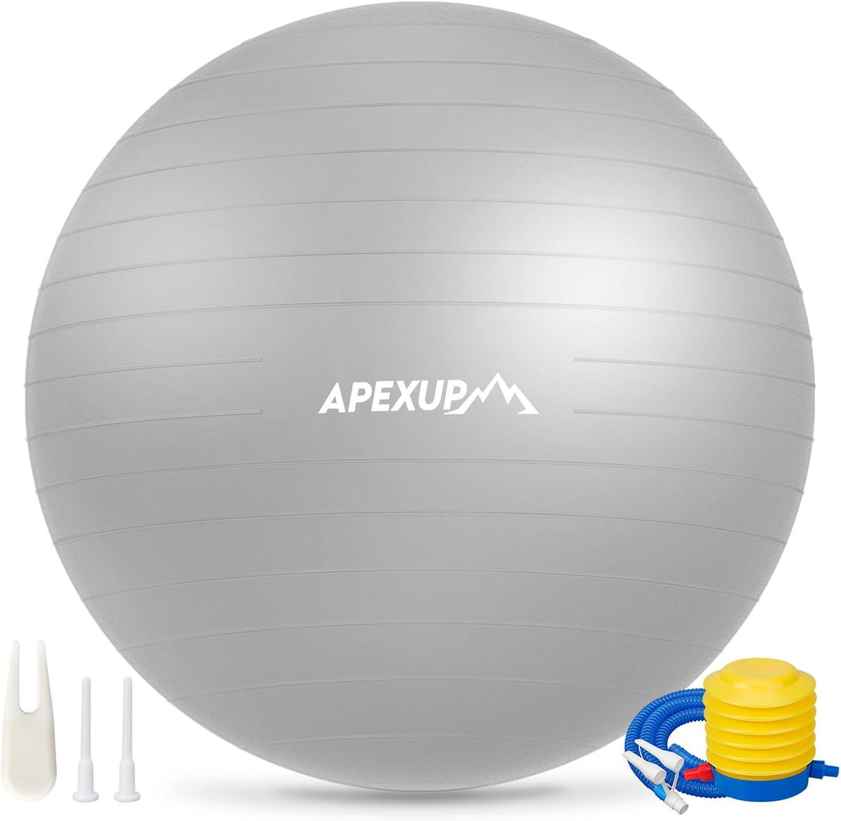 APEXUP Yoga Ball, 660 lbs Anti-Burst Exercise Ball with Pump, 5 Sizes