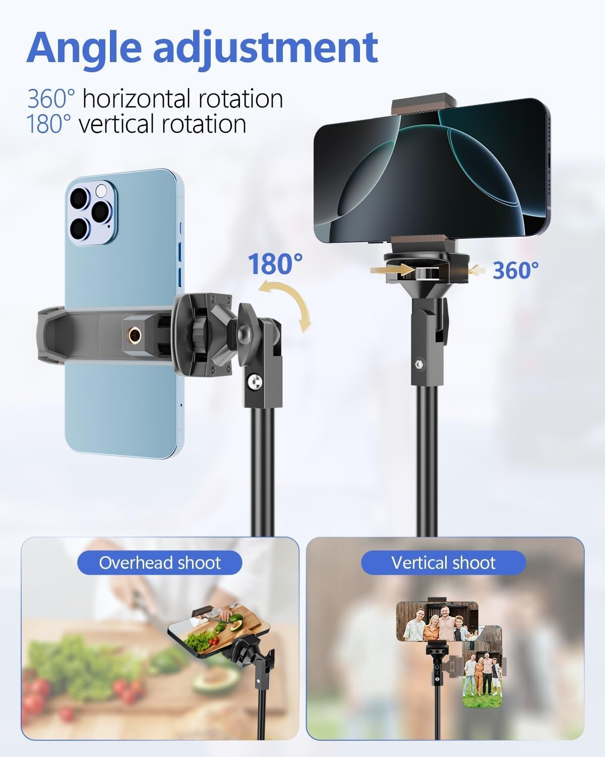 EMART 62’’ Cell Phone Tripod Stand with Remote for iPhone and Android