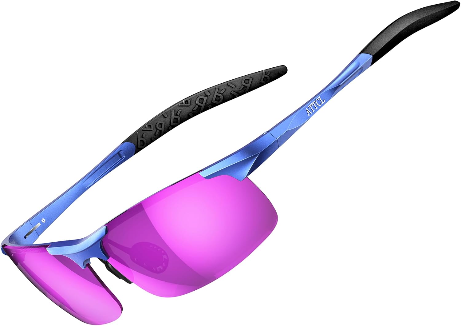 ATTCL 0.9 oz Polarized Sunglasses Men Al-Mg Metal Golf Fishing Sports UV400