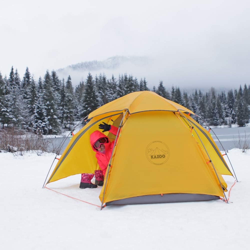 KAZOO Waterproof Backpacking Tent Ultralight 1/2 Person Lightweight Camping Tents 1/2 People Hiking Tents Aluminum Frame Double Layer