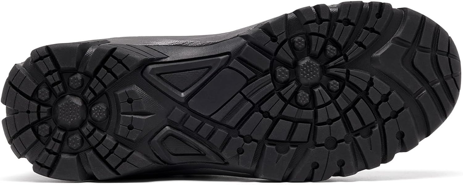 SHULOOK Men's Waterproof Hiking Boots Non-Slip Lightweight Mid Top Ankle Boot Breathable Hiker Trekking Shoes
