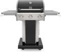 Kenmore 3-Burner Propane BBQ Grill, 30,000 BTUs Gas Grill with Cast Iron Cooking Grates, Folding Side Tables & Wheels, Outdoor Grill with Tool Hooks, Black