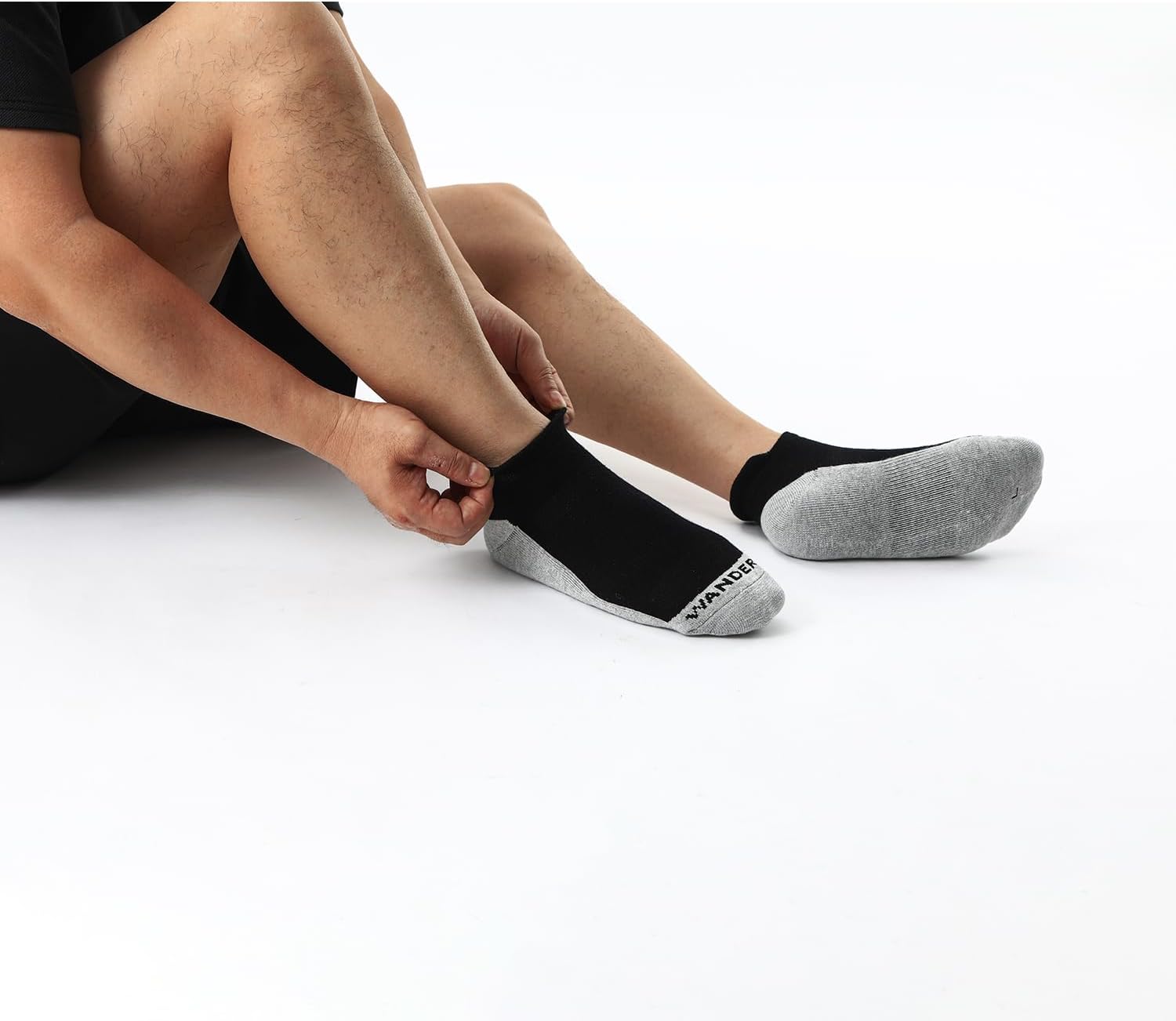 WANDER Merino Wool Ankle Running Hiking Socks Lightweight No Show 3 Pairs