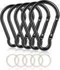 Carabiner Caribeaner Clip,Extra Large 4" Aluminum Carabeaner Keychain Hook,Spring Snap Key Chain Clip