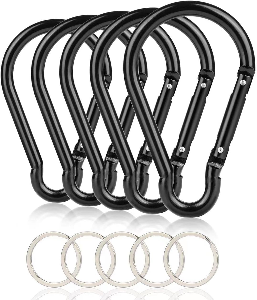 Carabiner Caribeaner Clip,Extra Large 4" Aluminum Carabeaner Keychain Hook,Spring Snap Key Chain Clip