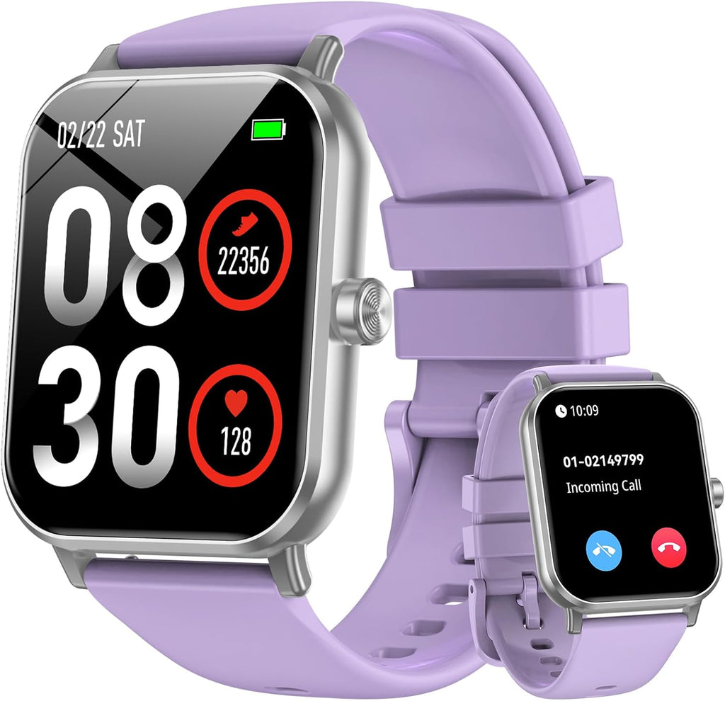 Smart Watch - 2026 Upgraded Fitness Tracker 1.85" HD Bluetooth Call and Text Smartwatch with 7 Day Battery 5 ATM Waterproof Heart Rate Sleep Monitor 130+ Sport Modes for Android & iOS (Beige)