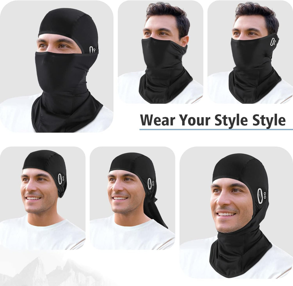 LUOLIIL VOE Cooling UV Balaclava Face Mask,Summer Ice Silk for Motorcycle