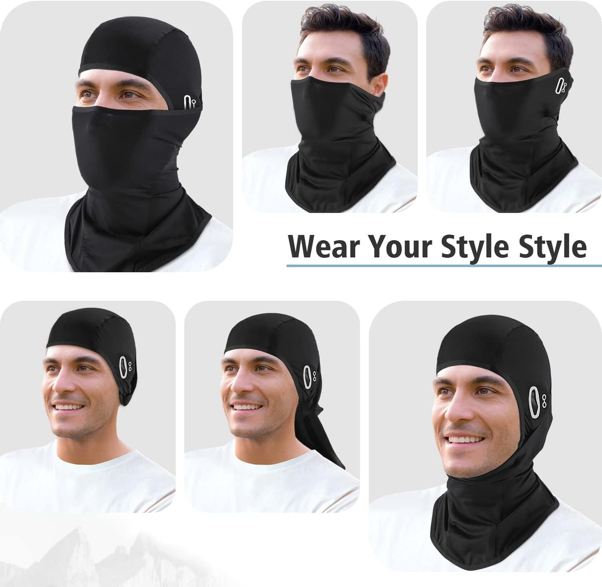 LUOLIIL VOE Cooling UV Balaclava Face Mask,Summer Ice Silk for Motorcycle
