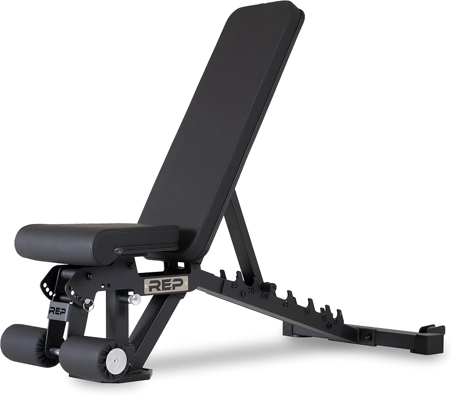 REP FID Foldable Weight Bench, Incline Decline Chair for Home Gym, Compact Portable Stationary Equipment, Heavy Duty Strength Training Platform, Adjustable Situp Dumbbell Workout Support, AB-3000