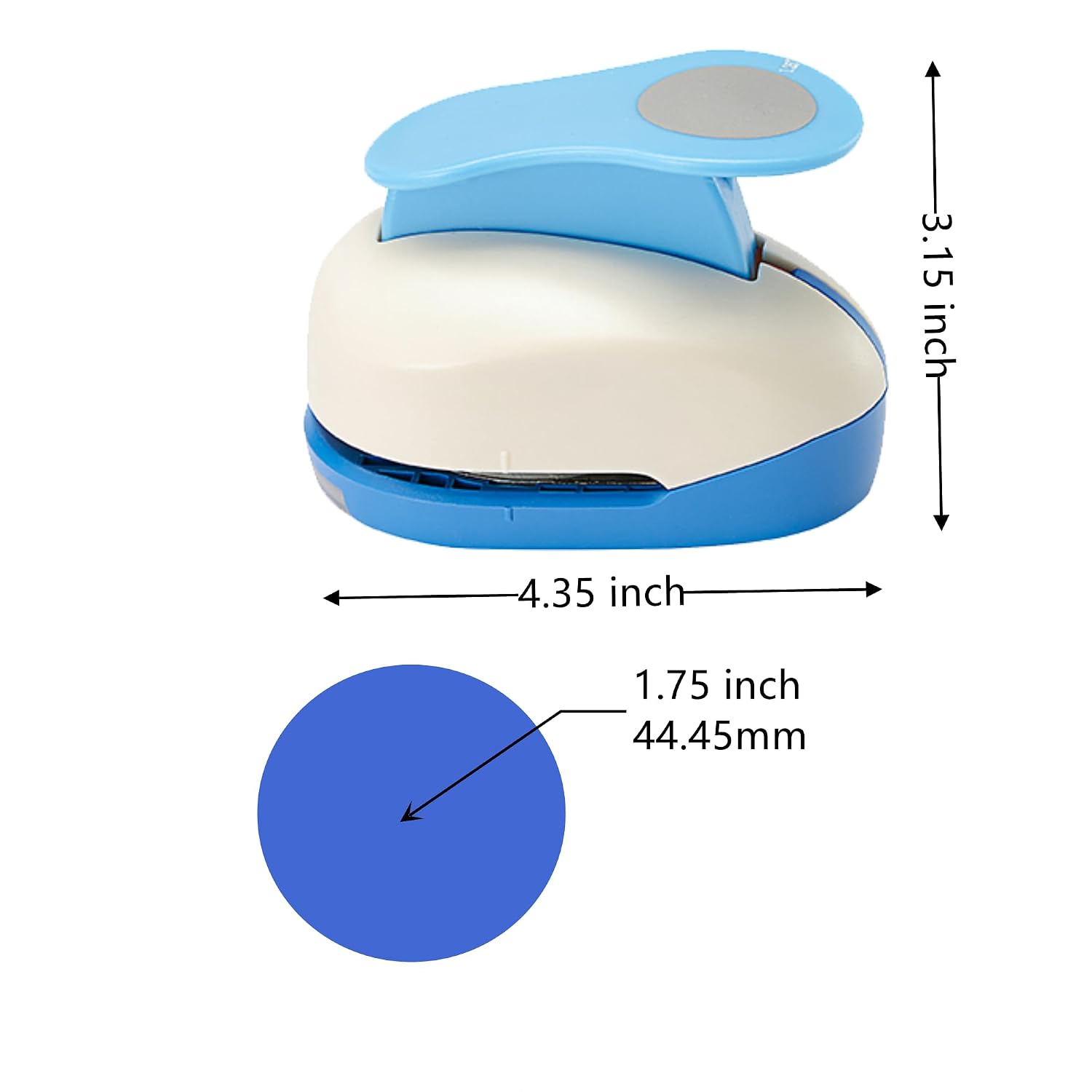 1.75 Inch Circle Punch 44.5mm Circular Cutter Tool Circle Hole Punch Handmade Paper Craft Lever Punches for Paper Crafts DIY Handmade Crafting Scrapbooking,Cardstock,Greeting Cards Arts Fun Projects