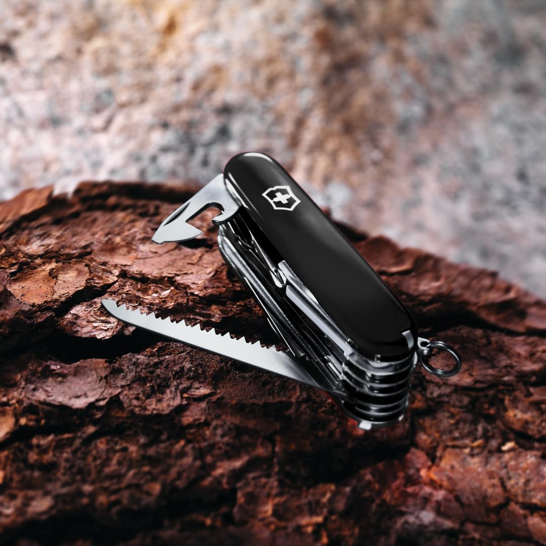 Victorinox Swiss Army Swiss Champ Pocket Knife (Black), 91mm