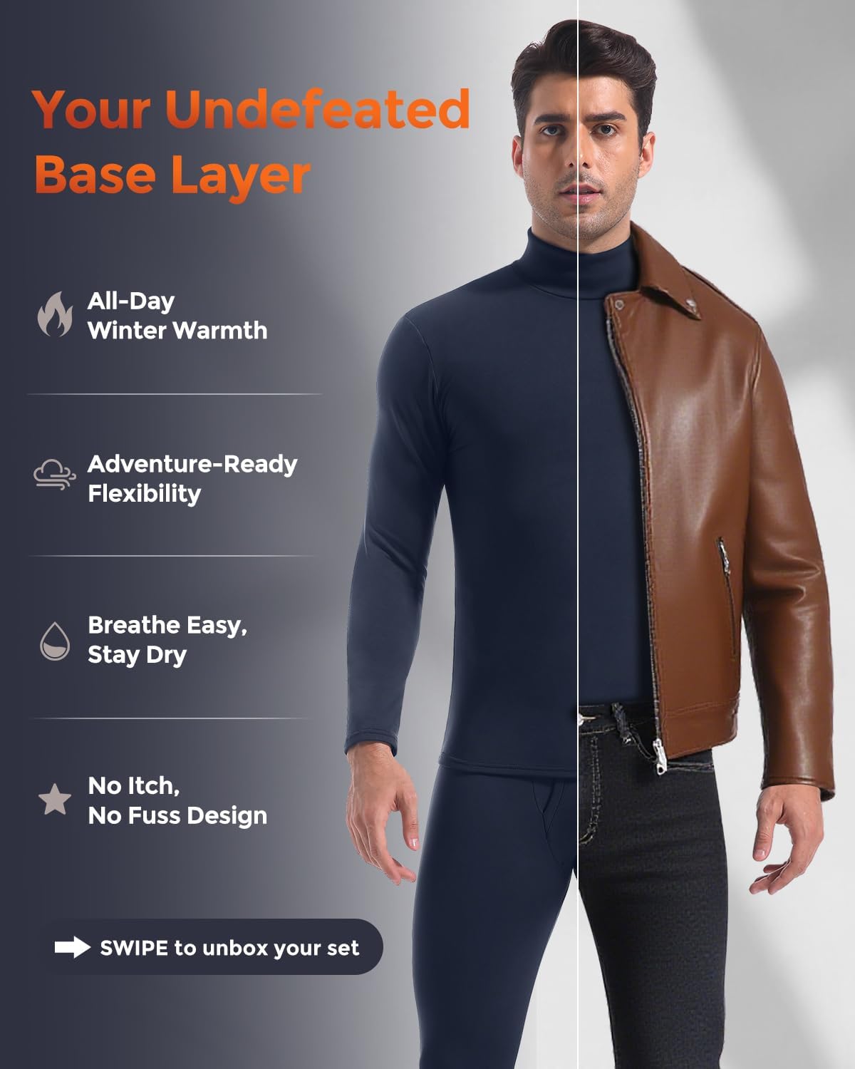 Thermal Underwear Long Johns for Men Cold Weather Base Layer Set
