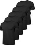 OYGSieg 5 Pack Men’s Quick Dry T-Shirts Short Sleeve Crew Neck Workout Tops