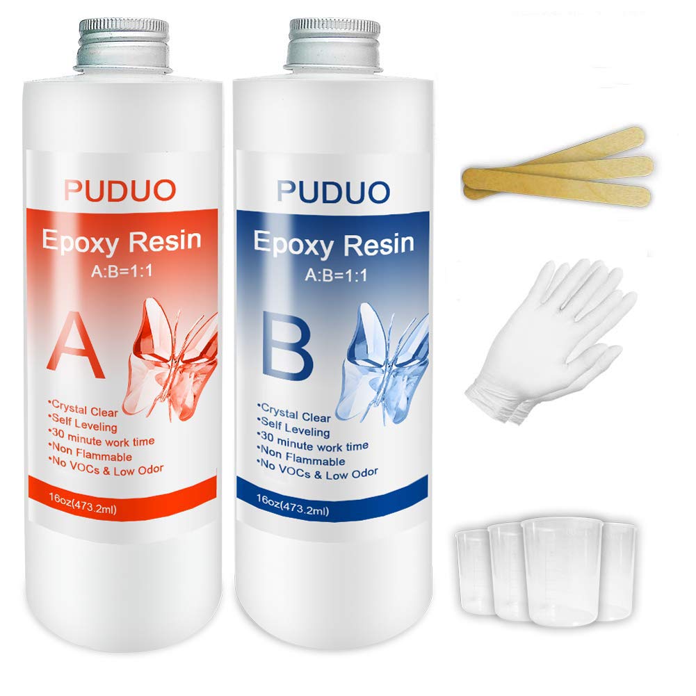 Puduo Epoxy Resin Casting and Coating Kit 32OZ