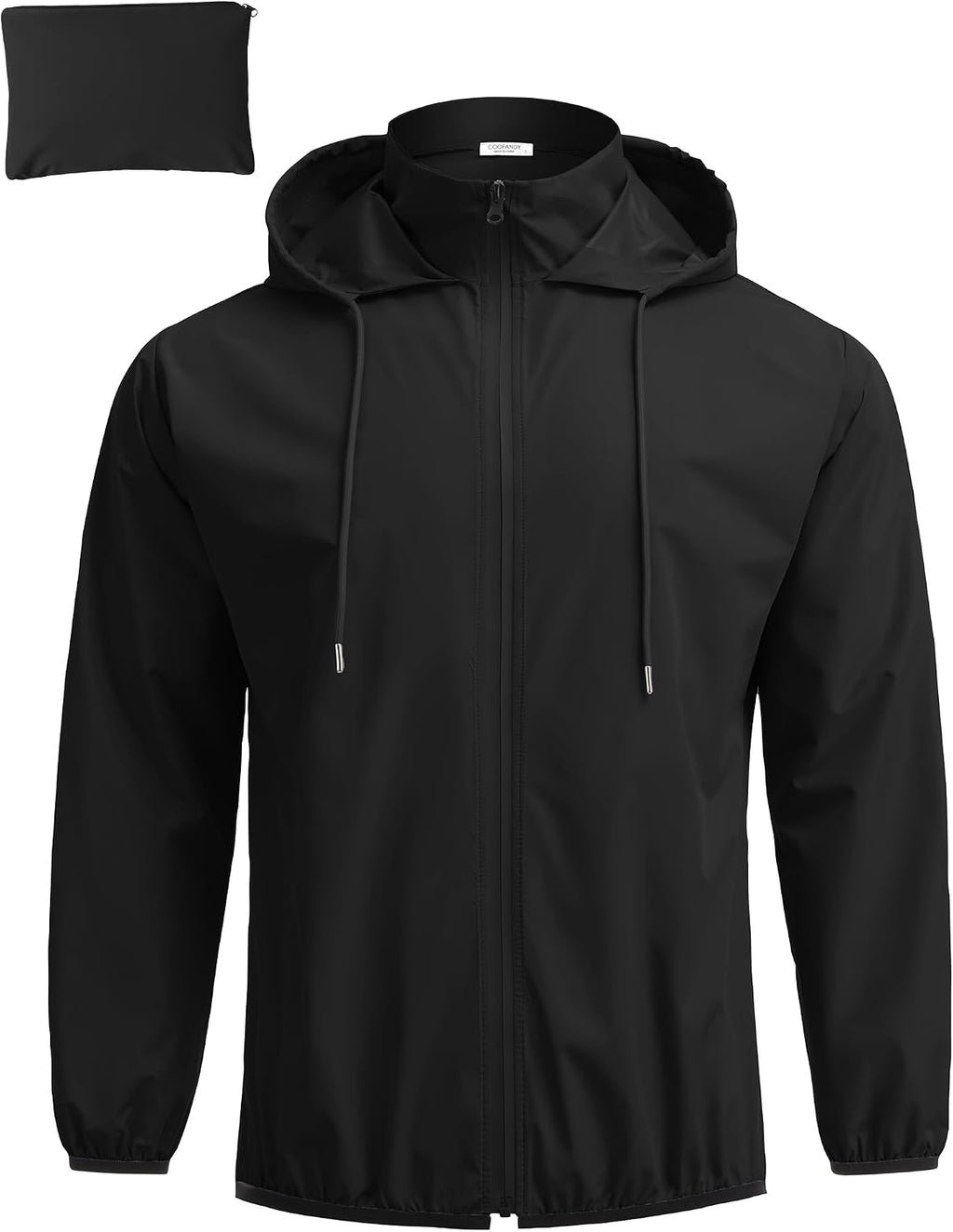 COOFANDY Men's Light Rain Jacket Packable Waterproof Raincoat Windbreaker