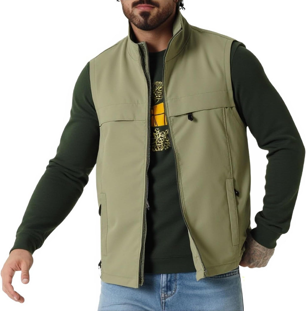Men's Fishing Vest Utility Casual Lightweight Outdoor Vest Work Fish Photo Travel Sleeveless Jackets Vest