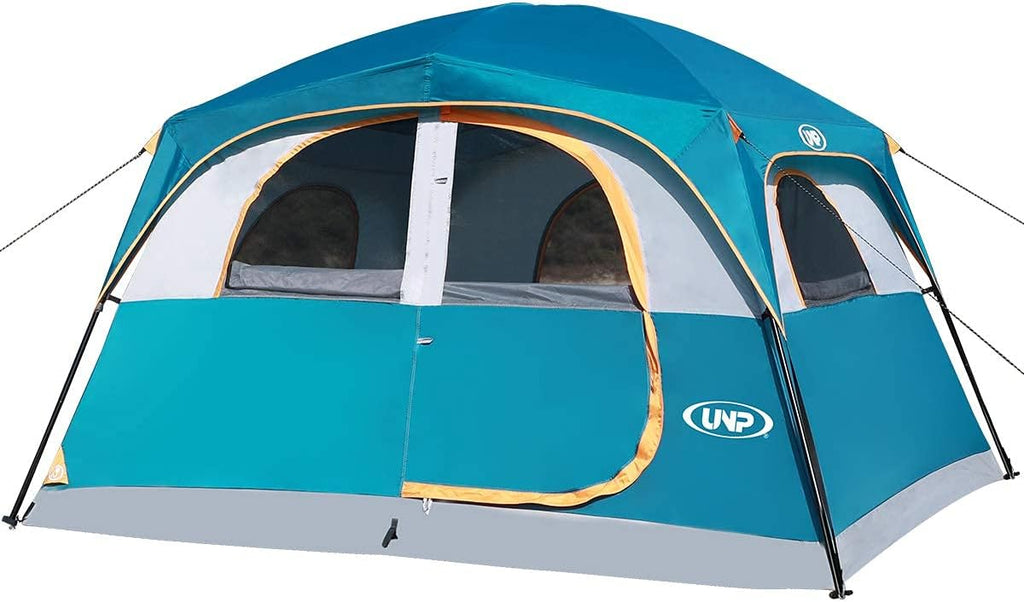 UNP 6 Person Tents for Camping Waterproof Family Cabin Tent with Rainfly