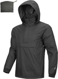 Outdoor Ventures Men's Rain Jacket Waterproof Lightweight Packable Pullover