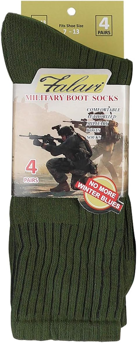 Falari US Army Military Boot Socks Combat Trekking Hiking Policemen Firefighter Security Guard Out Door Activities Socks