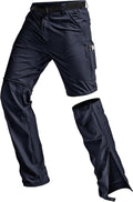 CQR Men's Convertible Cargo Tactical Pants, Water Resistant Outdoor Hiking Pants, Zip Off Lightweight Stretch Work Pants