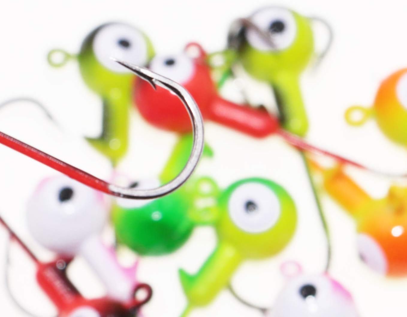 Fishing Lures Jig Heads,Ball Heads 1/32oz-1oz,Sharp Fishing Hooks for Freshwater or Saltwater