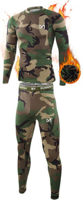 MEETYOO Thermal Underwear for Men, Winter Gear Long Johns Base Layer Top and Bottom Set for Skiing Running