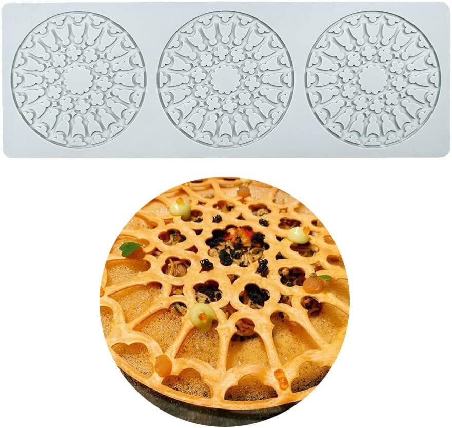 Hollow Leaf Silicone Molds Lover Heart Chocolate Molds Geometry 3D Silicone Mould Chocolate Candy Leaf Mold Sugar Craft Cake Decoration Cupcake Top (L_Flower_14.4 * 5 * 0.12inch)