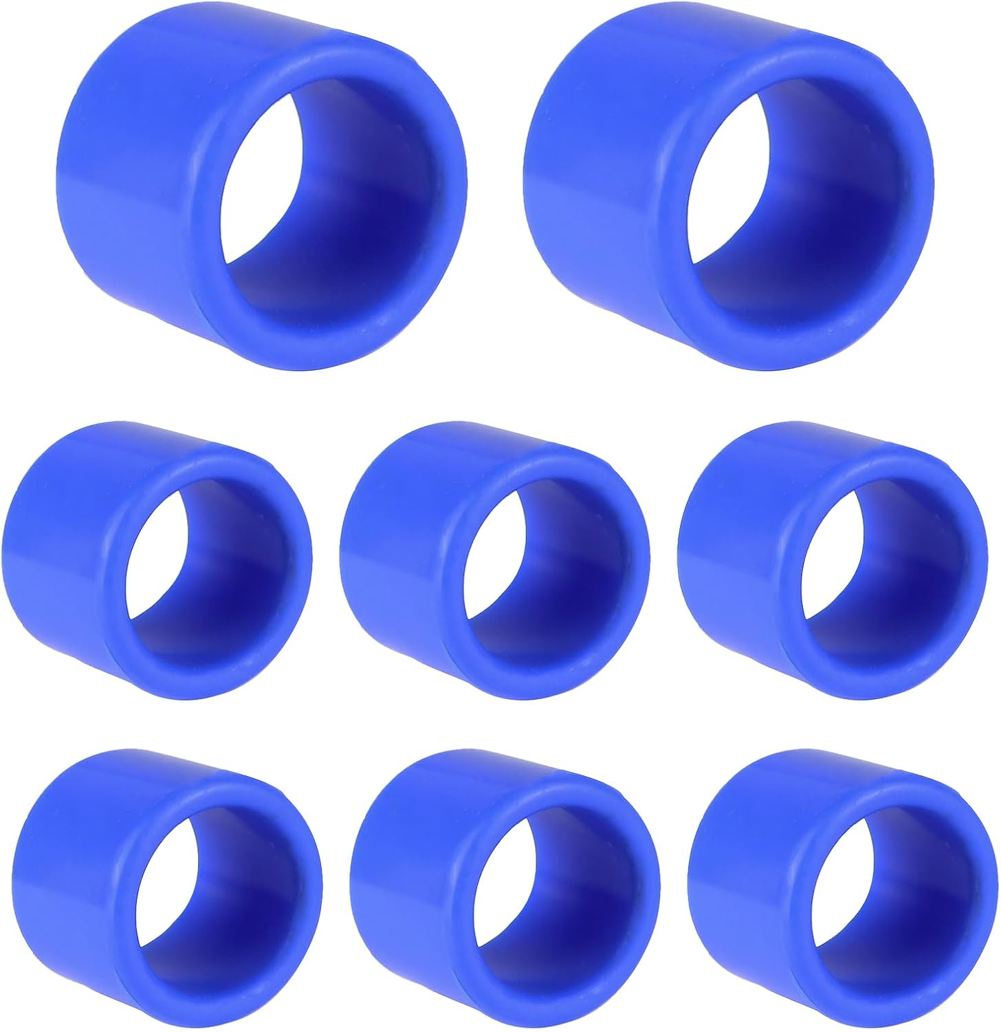 8 Pcs Blue Silicone Fishing Rod Holder Tube Cap Kit Fit for Fishing Rod Pole Rest Rack Insert Protectors Fishing Cart Accessories