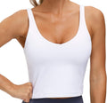 THE GYM PEOPLE Women’s Longline Sports Bra Wirefree Padded Medium Support Yoga Bras Gym Running Workout Tank Tops