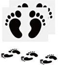 20 Pairs Black Footprint Stickers 4×6 in Classroom Floor Line Up