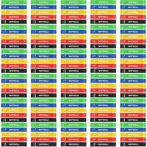 150 Pcs Bulk Fitness Resistance Bands Set for Gym Members Sports Class Students Gift, 5 Pieces Each with Storage & Carry Bag, Professional Grade Elastic Bands for Home Outdoor Workout Yoga Pilates