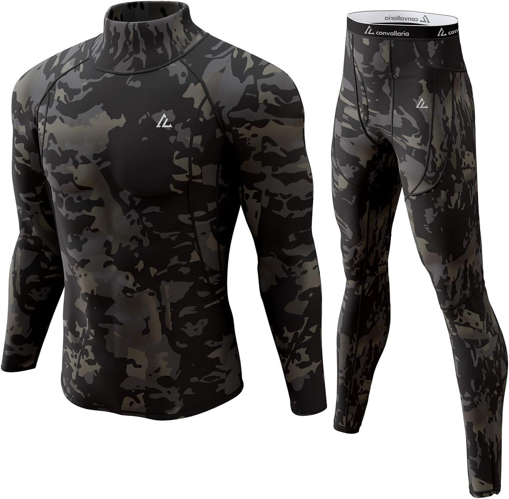 Mens Thermal Underwear Long Johns Set Cold Weather Hunting Base Layer