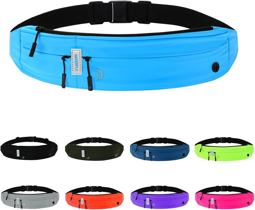 WATERFLY Running Belt Fanny Pack:Phone Holder Belt for Men Women