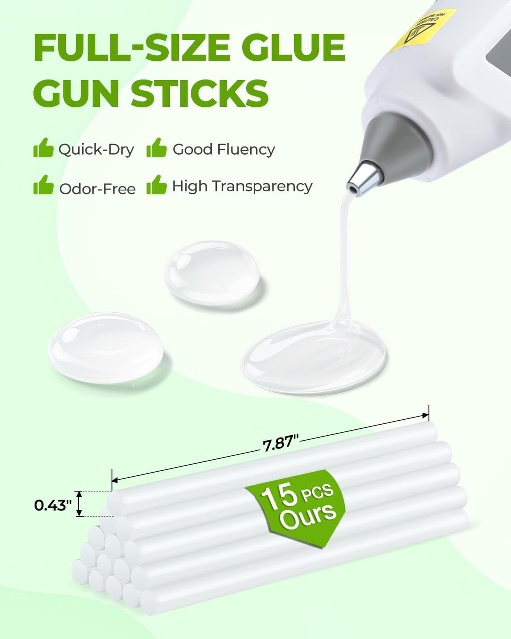 WORKPRO 12V Cordless Full-Size Hot Melt Glue Gun, Fast Preheating, White
