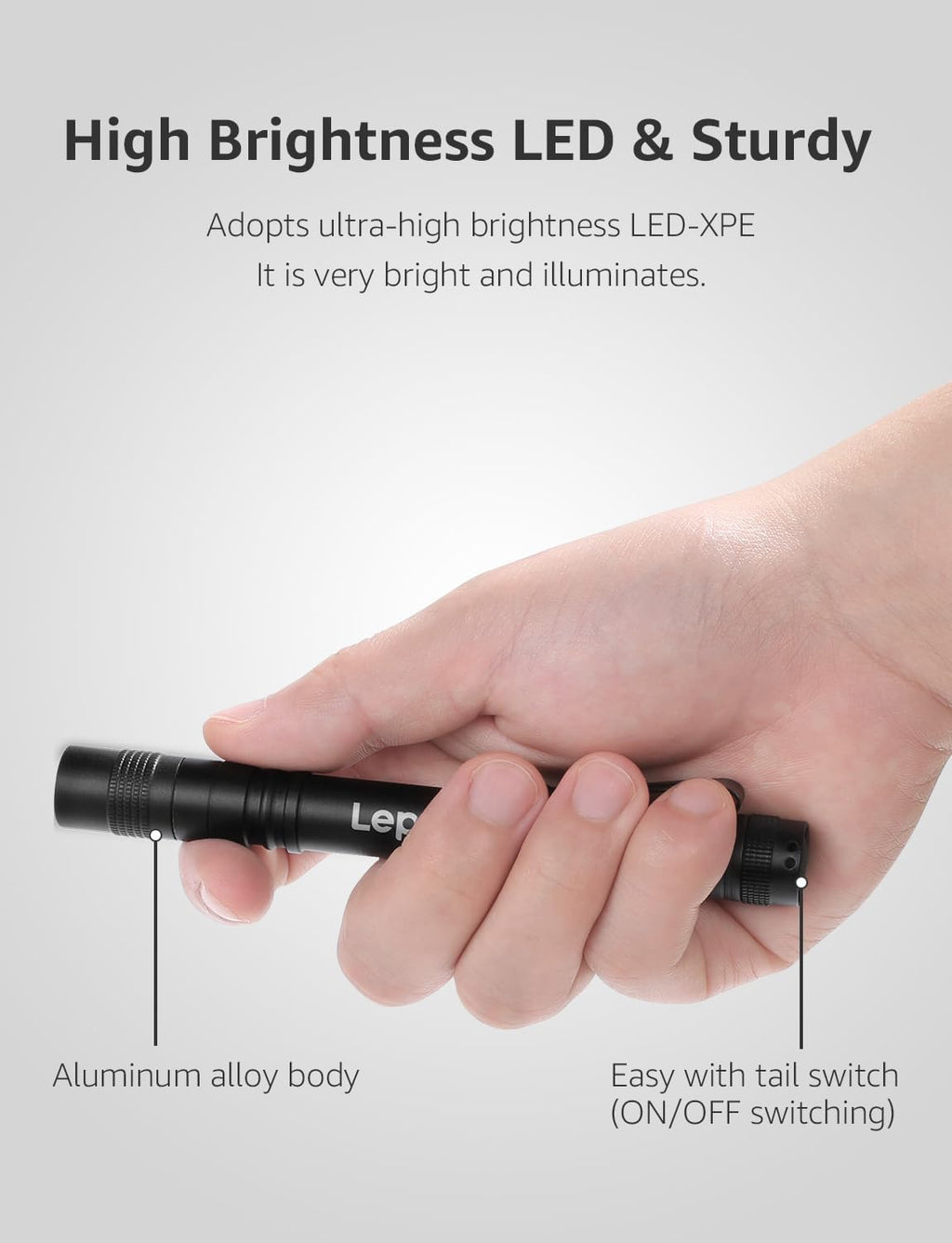 LE LED Pen Flashlights, Lightweight, Mini, Waterproof Pocket Flashlight with Clip, 2 Pack Small Flashlights for Inspection, Work, Emergency
