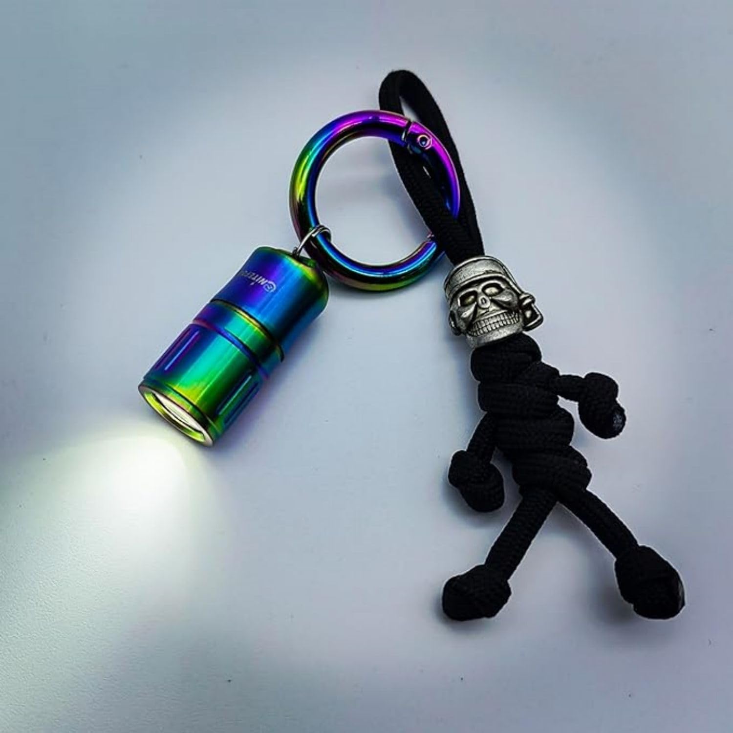 e3 Mini Small Bright Keychain Flashlight 100 lumens Long Lifetime Waterproof EDC Light for Everyday Dog Walk Sleeping Reading Nice Gift for Parents or Friends(Color Steel)