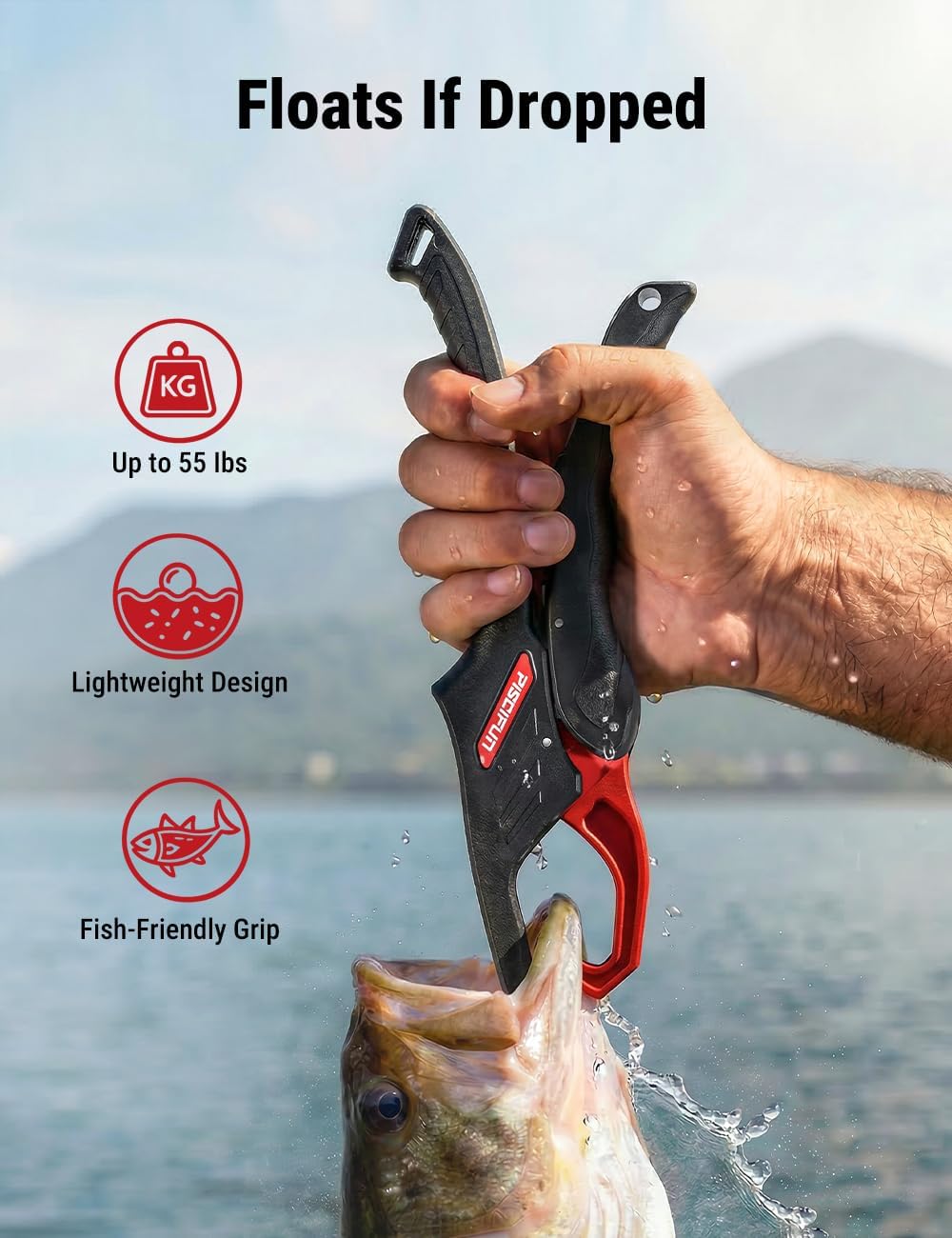 Piscifun 2pcs and 6pcs Fishing Tool Kit, Pliers and Fish Gripper