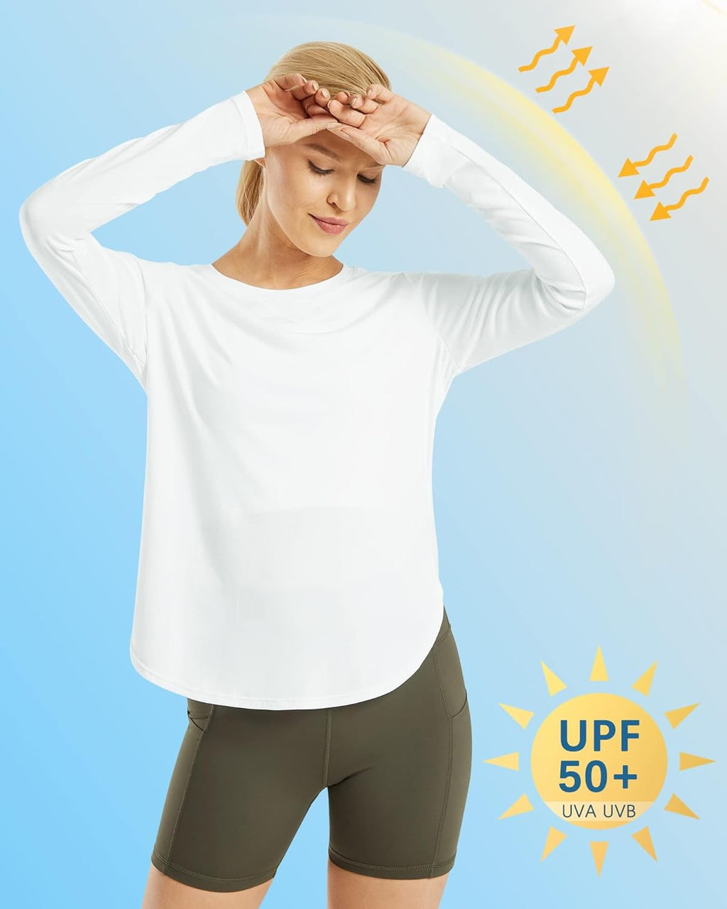 G4Free Lightbreeze Womens UPF 50+ UV Sun Shirts Long Sleeve Workout Tops