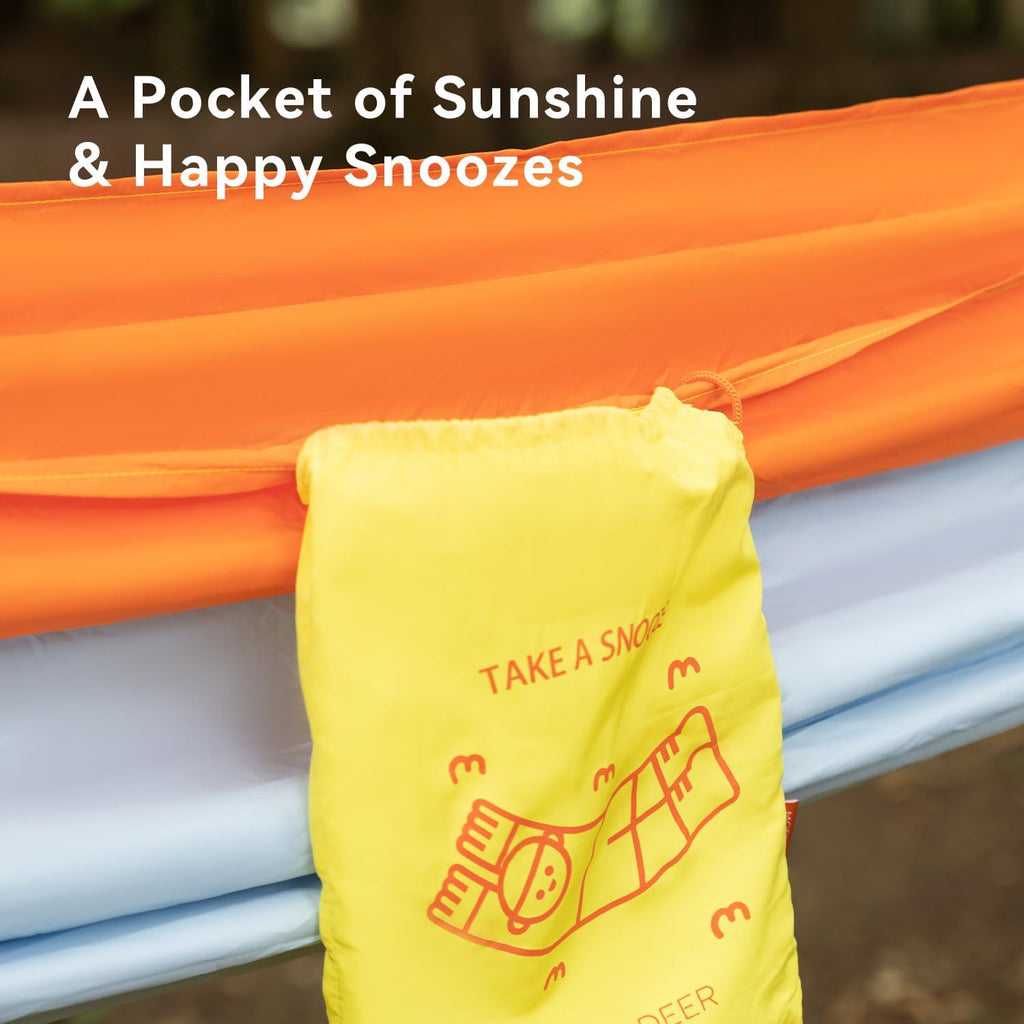 Morning Deer Double Portable Hammock with Tree Straps