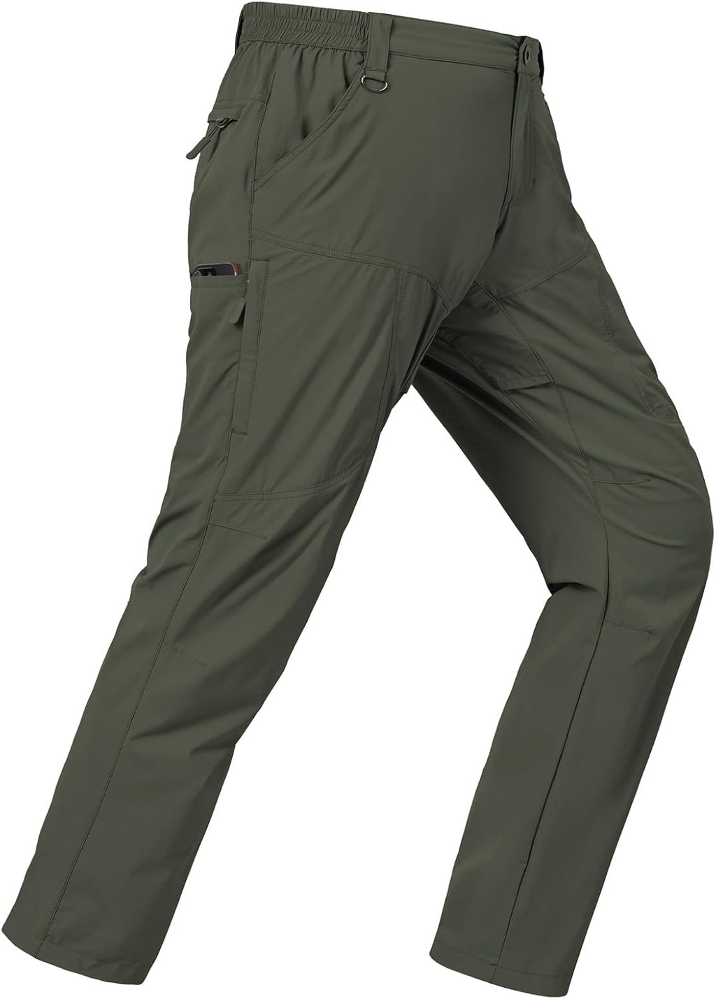 SPOSULEI Mens Lightweight Cargo Hiking Outdoor Quick Dry Work Tactical Pants 6 Pockets Water Resistant Fishing Travel Pants